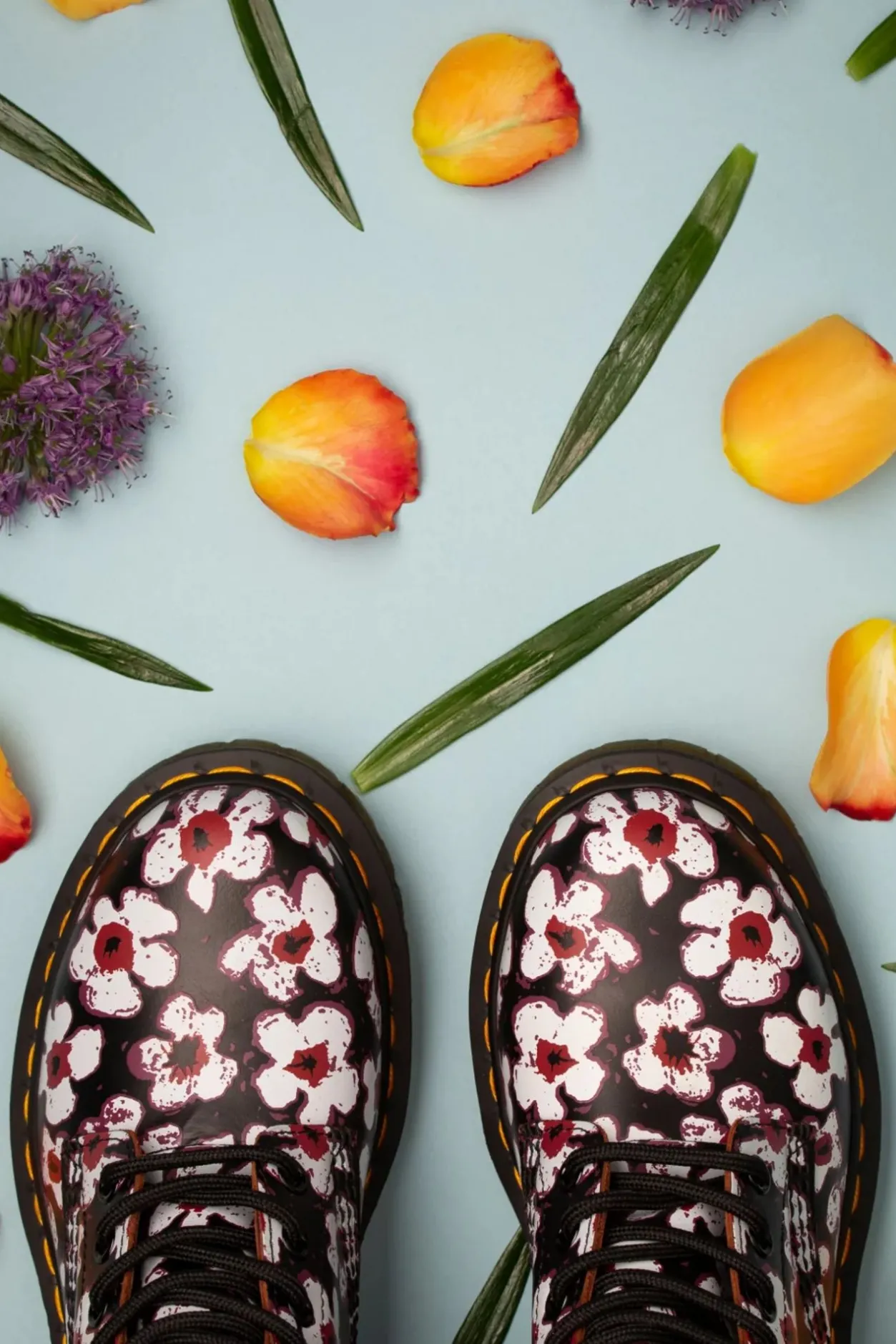 Dr. Martens 1460 Pansy Fayre Vintage Laarzen In Zwart>Vrouwen Booties & Laarzen