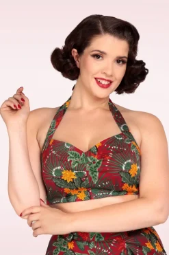 Collectif Clothing Adriana Jungle Floral Top In Multi>Vrouwen Tops