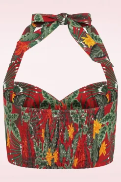 Collectif Clothing Adriana Jungle Floral Top In Multi>Vrouwen Tops
