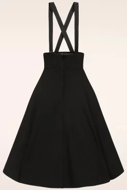 Collectif Clothing Alexa Ponte Swing Rok In Zwart>Vrouwen Rokken