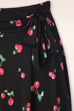 Vintage Chic for Topvintage Ally Swing Rok Met Kersenprint In Zwart><noscript><img width=
