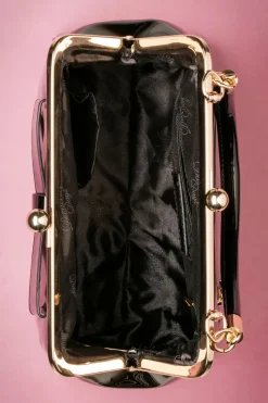 Banned Retro Amerikaanse Vintage Patenttas In Zwart><noscript><img width=