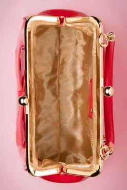 Banned Retro Amerikaanse Vintage Patenttas In Rood><noscript><img width=