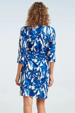 Smashed Lemon Amira Flower Jurk In Blauw En Wit><noscript><img width=