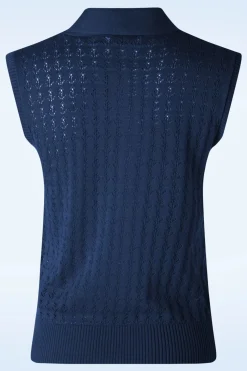 Banned Retro Anchor Ahoy! Top In Marineblauw>Vrouwen Truitjes