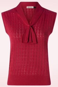 Banned Retro Anchor Ahoy! Top In Rood>Vrouwen Truitjes