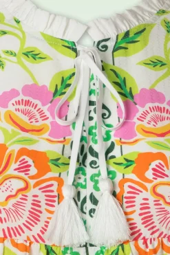 Smashed Lemon Anika Floral Top In Wit><noscript><img width=