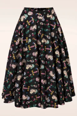 Banned Retro Anker Pin-Up Swingrok In Zwart>Vrouwen Rokken