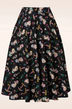 Banned Retro Anker Pin-Up Swingrok In Zwart>Vrouwen Rokken