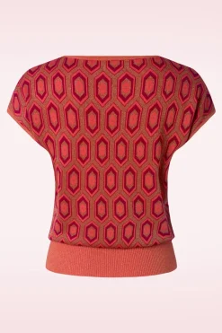 King Louie Ann Top Crown In Tweed Oranje><noscript><img width=