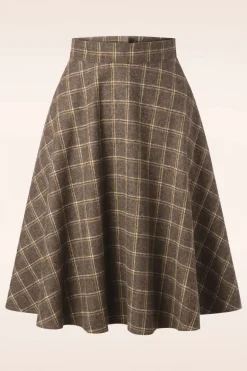 Banned Retro Another Fab Swing Rok In Bruin>Vrouwen Rokken
