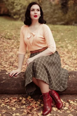 Banned Retro Another Fab Swing Rok In Bruin>Vrouwen Rokken