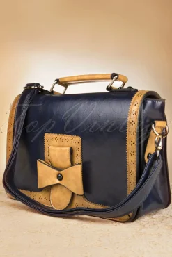 Banned Retro Antieke Messenger Bag In Blauw><noscript><img width=
