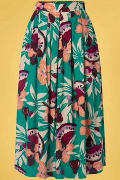 King Louie Arianna Plooirok In Aquagroen>Vrouwen Rokken