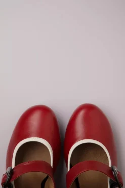 Nemonic Arrow Leather Slingback Pumps In Rood>Vrouwen Pumps