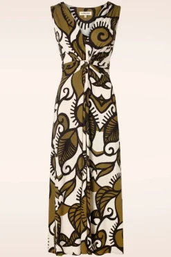 Surkana Aubrey Maxi Jurk In Khaki>Vrouwen Plus Size Jurken