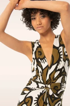 Surkana Aubrey Maxi Jurk In Khaki><noscript><img width=