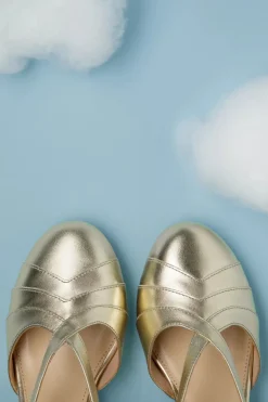 Lola Ramona u2665 Topvintage Ava Forever And Always Pumps In Pale Goud><noscript><img width=