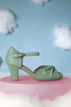 Lola Ramona u2665 Topvintage Ava Heart Stopper Pumps In Saliegroen>Vrouwen Pumps