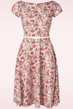 Vintage Chic for Topvintage Bambi Swing Jurk In Roze>Vrouwen Plus Size Jurken