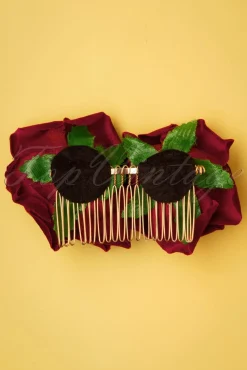 Banned Retro Be My Valentine Haarspeld In Bordeaux><noscript><img width=