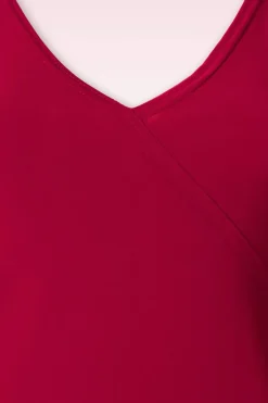 Vintage Chic for Topvintage Belle Slinky Top In Rood><noscript><img width=