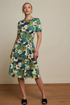 King Louie Betty Feestjurk Selena In Diepblauw>Vrouwen Swing Jurken