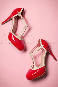 Banned Retro Betty Pumps In Rood>Vrouwen Pumps