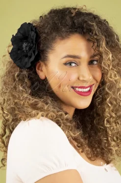 Urban Hippies Big Flower Corsage In Zwart>Vrouwen Haaraccessoires