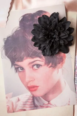 ZaZoo Bloemenhaarclip En Broche In Zwart>Vrouwen Haaraccessoires