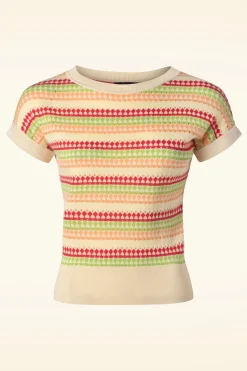 King Louie Boatneck Boyd Top In Creme>Vrouwen Truitjes