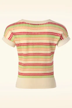 King Louie Boatneck Boyd Top In Creme><noscript><img width=