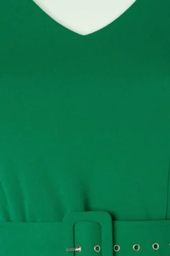 Vintage Chic for Topvintage Bonnie Swing Jurk In Smaragdgroen><noscript><img width=