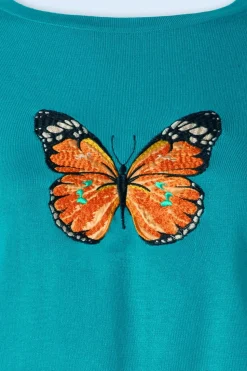 Vixen Butterfly Gebreide Trui In Turquoise>Vrouwen Truitjes