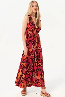 Surkana Camila Maxi Jurk In Oranje>Vrouwen Plus Size Jurken