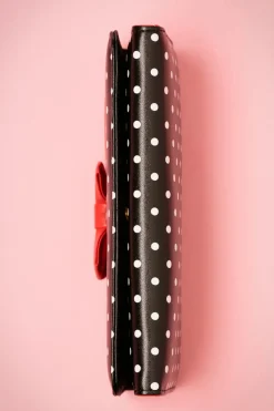Banned Retro Carla Bow Polka Portemonnee In Zwart En Rood><noscript><img width=