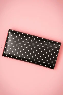 Banned Retro Carla Bow Polka Portemonnee In Zwart En Rood><noscript><img width=