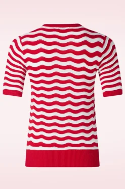 Banned Retro Catching Waves Jumper In Rood>Vrouwen Truitjes