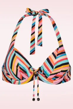 Cyell Chevron Chic Padded Bikini Top In Multi>Vrouwen Bikini's