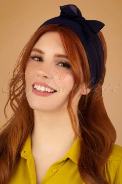 ZaZoo Chiffon Sjaal In Marineblauw>Vrouwen Haaraccessoires