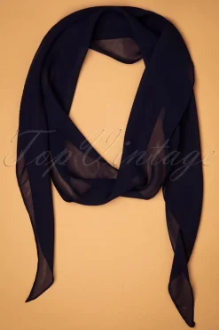 ZaZoo Chiffon Sjaal In Marineblauw><noscript><img width=