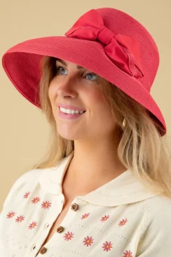 Brontu00e9 Chloe Travel Hoed In Koraalrood>Vrouwen Hoeden & Fascinators