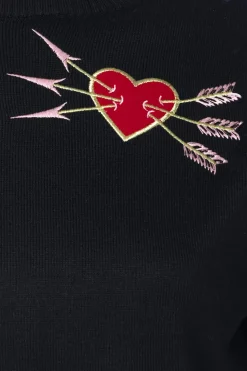 Collectif Clothing Chris Love Struck Gebreide Top In Zwart><noscript><img width=