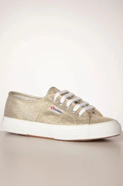 Superga Classic Glitter Sneakers In Goud><noscript><img width=