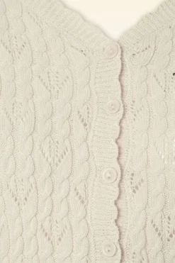 Mak Sweater Claudia Vest In Ivoor>Vrouwen Vestjes