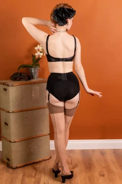 What Katie Did Cuban Retro Naadkousen In Latte>Vrouwen Jarretelkousen