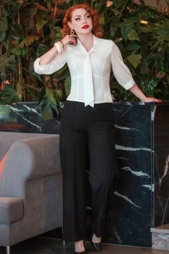 Glamour Bunny Business Babe Dakota Pantalon In Zwart>Vrouwen Broeken