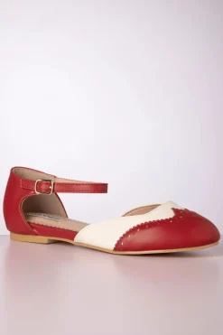 Banned Retro Dapper Dancemates Platte Schoentjes In Rood><noscript><img width=
