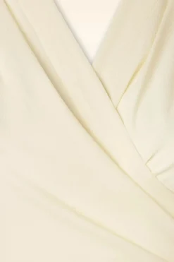 Rock N Romance Darla Wikkelblouse Met Korte Mouwen In Antiek Wit><noscript><img width=