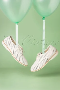 Rollie Derby Punch Schoenen In Gebroken Wit>Vrouwen Veterschoenen